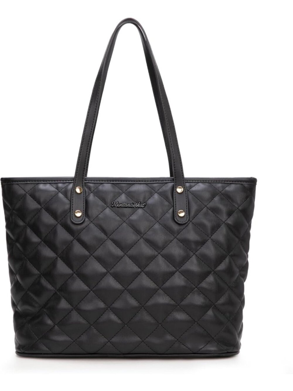 Stylish Quilted Tote Bag for Women | Fashionable Shoulder Handbag with Zipper